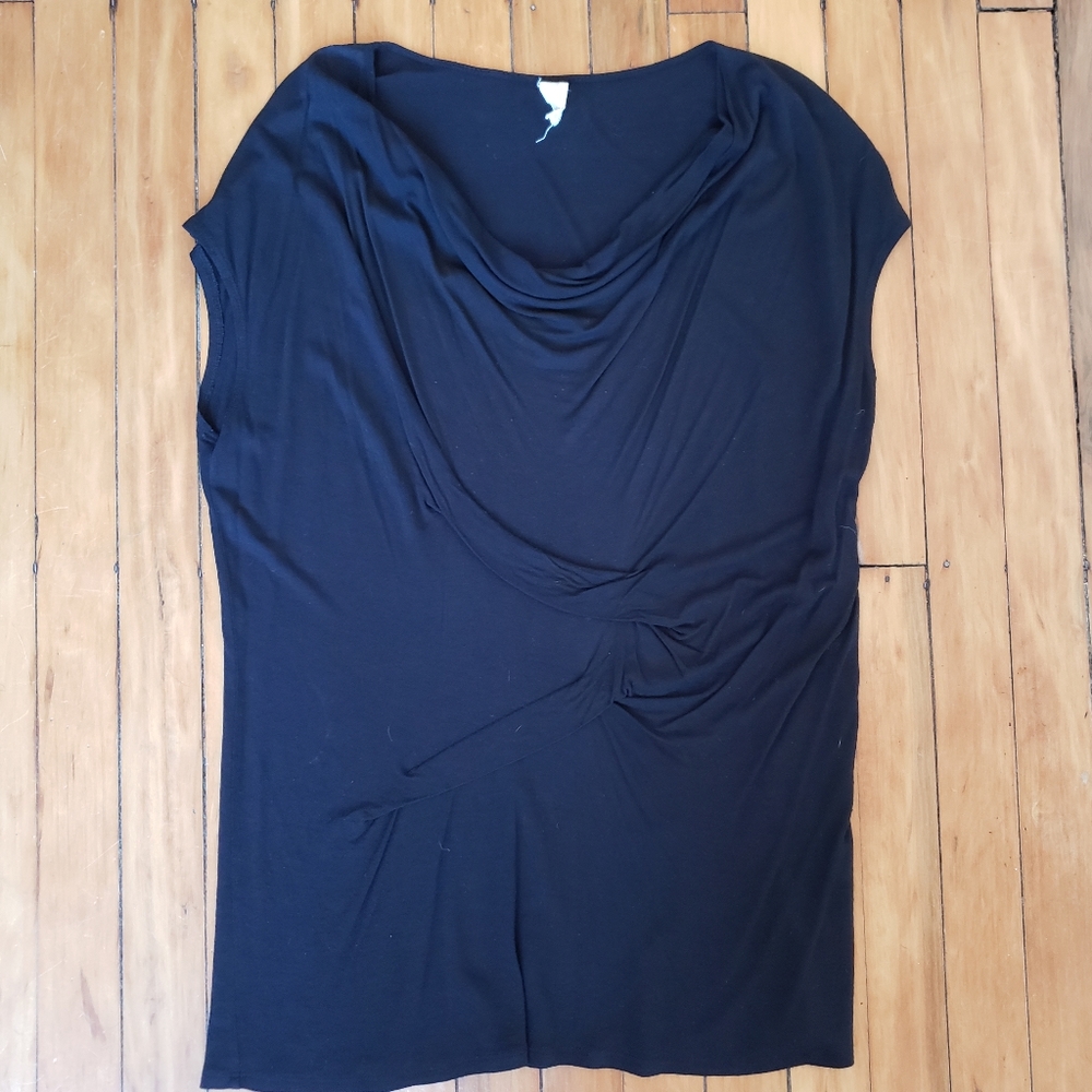Black Chalet cowl neck tunic tee Medium